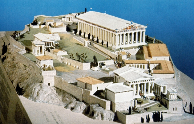 Reconstrucción de la acrópolis de Atenas